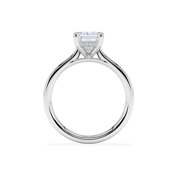 Amora Radiant 2.00ct Hidden Halo Lab Diamond Engagement Ring F/VS1 Set in 18K White Gold - Image 3