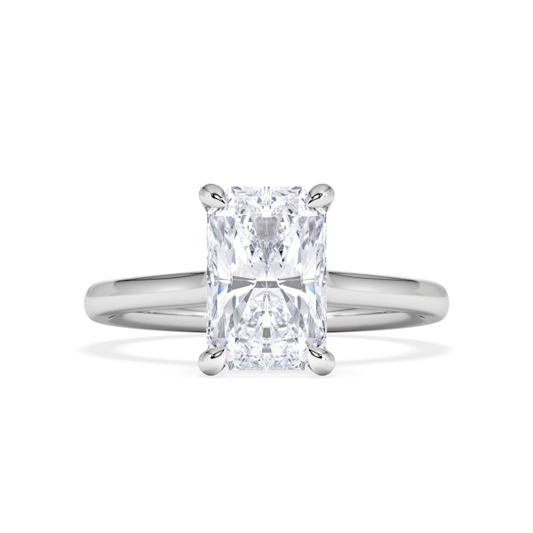 Amora Radiant 2.00ct Hidden Halo Lab Diamond Engagement Ring F/VS1 Set in 18K White Gold - Image 5