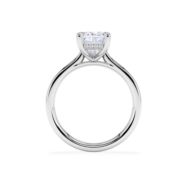 Amora Radiant 3.00ct Hidden Halo Lab Diamond Engagement Ring G/VS1 Set in 18K White Gold - Image 3