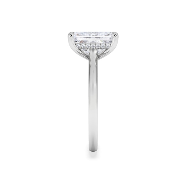 Amora Radiant 3.00ct Hidden Halo Lab Diamond Engagement Ring G/VS1 Set in 18K White Gold - Image 4