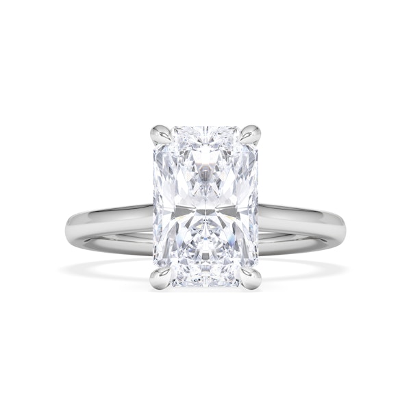 Amora Radiant 3.00ct Hidden Halo Lab Diamond Engagement Ring G/VS1 Set in Platinum - Image 5