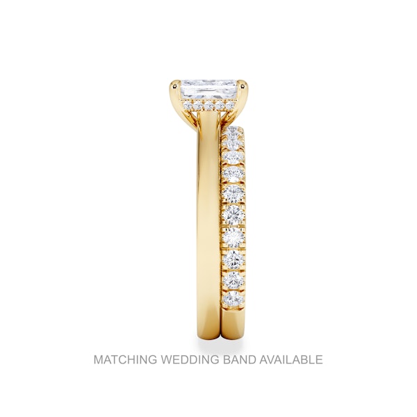 Amora Radiant 1.00ct Hidden Halo Lab Diamond Engagement Ring F/VS1 Set in 18K Gold - Image 7