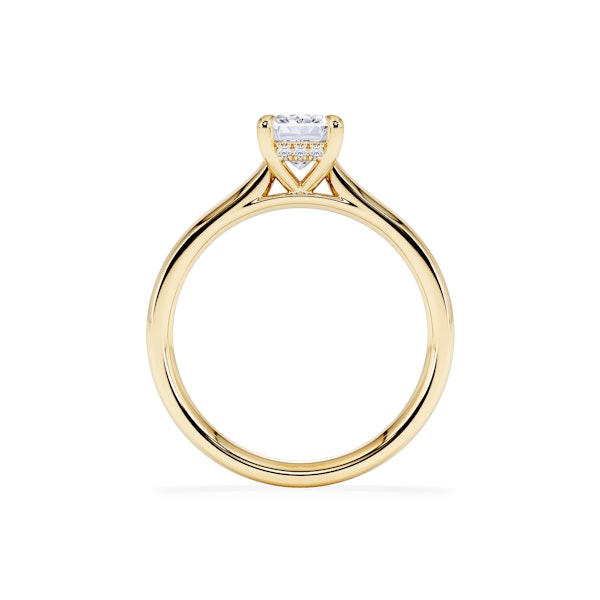 Amora Radiant 1.00ct Hidden Halo Lab Diamond Engagement Ring F/VS1 Set in 18K Gold - Image 3