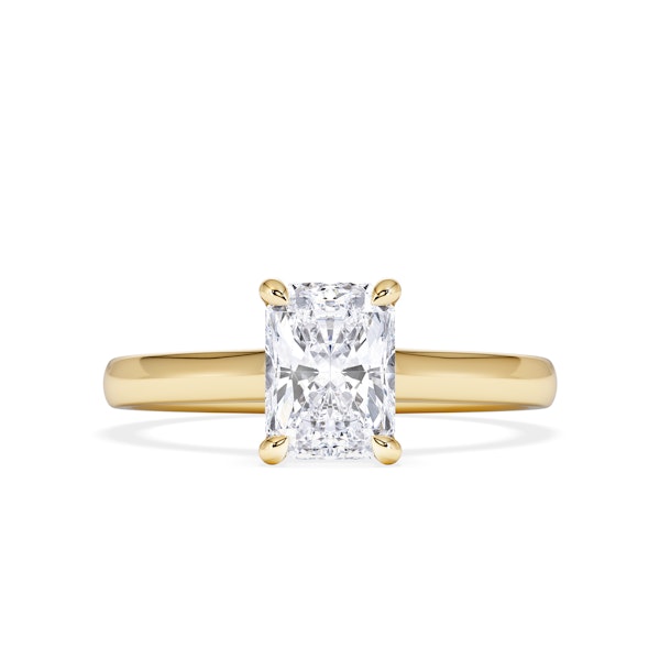 Amora Radiant 1.00ct Hidden Halo Lab Diamond Engagement Ring F/VS1 Set in 18K Gold - Image 5