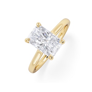 Amora Radiant 2.00ct Hidden Halo Lab Diamond Engagement Ring F/VS1 Set in 18K Gold