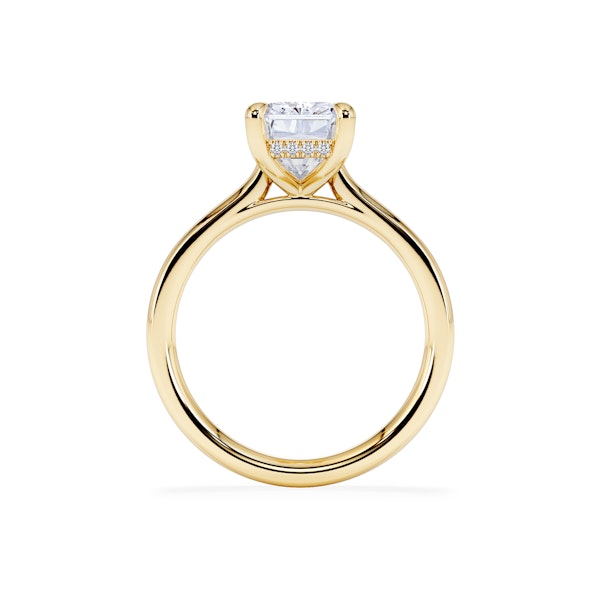 Amora Radiant 3.00ct Hidden Halo Lab Diamond Engagement Ring G/VS1 Set in 18K Gold - Image 3