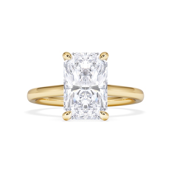 Amora Radiant 3.00ct Hidden Halo Lab Diamond Engagement Ring G/VS1 Set in 18K Gold - Image 5