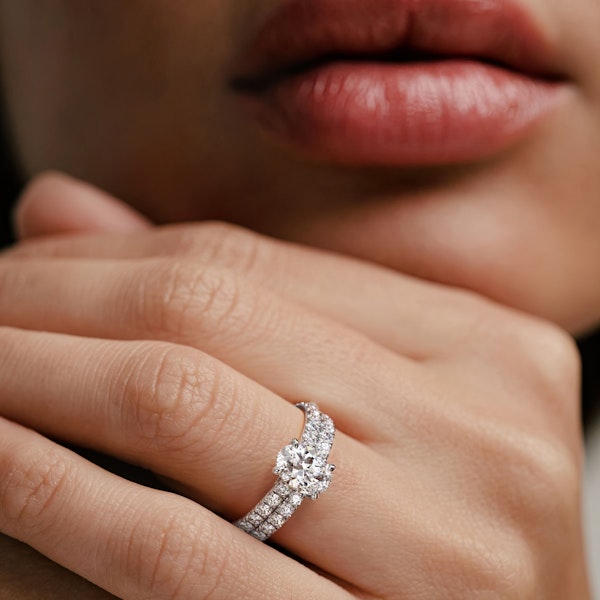 Amora 0.50ct Lab Diamond Set Ring Set in 18K White Gold - Image 8