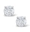 Diamond Earrings 2.00ct Look Galileo Style 0.74ct in Platinum - image 1