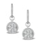 Halo Diamond Drop Earrings - Florence - 1.50ct - in 18K White Gold - image 1