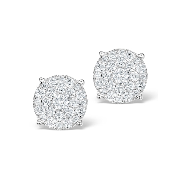 Grande Diamond Earrings 1.06ct H/Si in 18K White Gold - P3470Y - Image 1