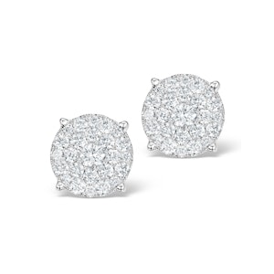 Grande Diamond Earrings 1.06ct H/Si in 18K White Gold - P3470Y