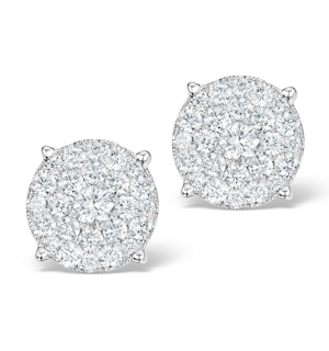 Grande Diamond Earrings 1.06ct H/Si in 18K White Gold - P3470Y