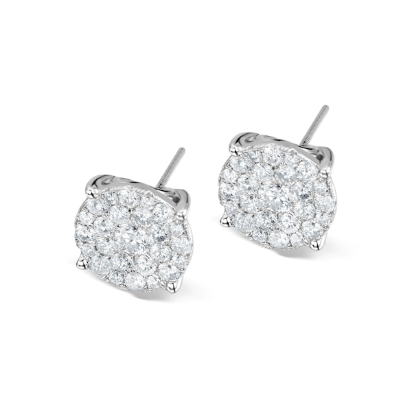Grande Diamond Earrings 1.06ct H/Si in 18K White Gold - P3470Y - Image 2