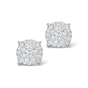 Diamond Earrings Moyen 0.85ct H/Si in 18K White Gold - P3471Y