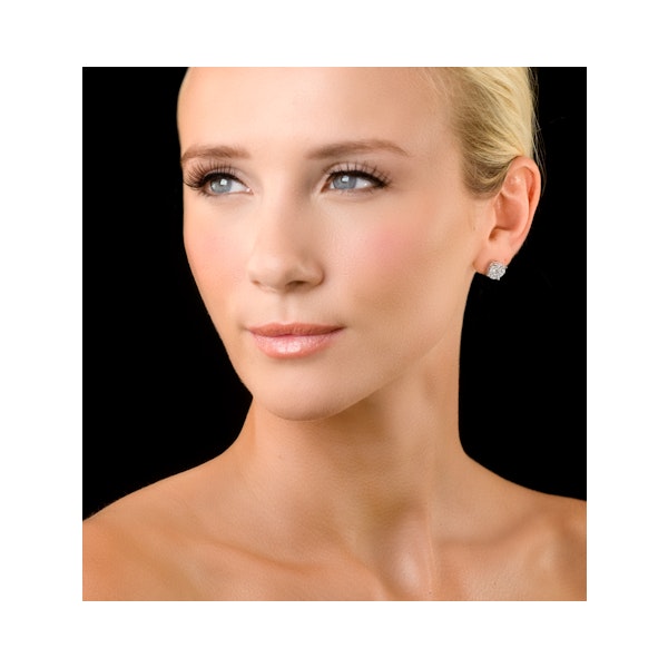 Diamond Earrings Moyen 0.85ct H/Si in 18K White Gold - P3471Y - Image 3
