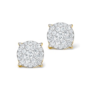 Diamond Earrings Moyen 0.85ct H/Si in 18K Gold - P3471