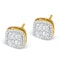 Diamond Earrings Carre 1.25ct H/Si in 18K Gold - P3482 - image 2