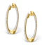 Diamond Hoop Earrings 0.54ct H/Si in 18K Gold - P3486 - image 1