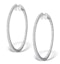 Diamond Hoop Earrings 1.50ct H/Si in 18K White Gold - P3488Y - image 1