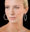 Diamond Hoop Earrings 1ct H/Si 18K White Gold - P3480Y - image 3