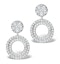 Athena Diamond Drop Earrings Multi Wear 1ct in 18K White Gold - P3493 - image 1