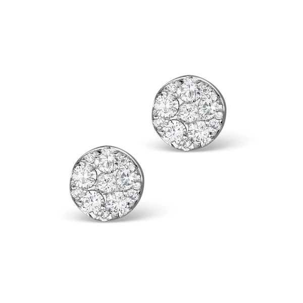 Athena Diamond Drop Earrings Multi Wear 1.24ct 18K White Gold - P3494 - Image 3
