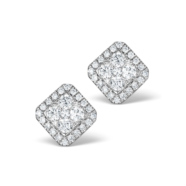 Athena Diamond Drop Earrings Multi Wear 1ct in 18K White Gold - P3496 - Image 3