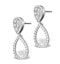 Athena Diamond Drop Earrings Multi Wear 0.90ct 18K White Gold - P3498 - image 4