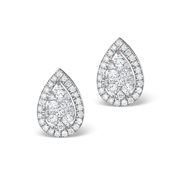 Athena Diamond Drop Earrings Multi Wear 0.90ct 18K White Gold - P3498 - Image 3
