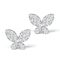 Athena Diamond Drop Butterfly Earrings Multi Wear 1.09ct 18KW Gold - image 2