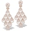 Diamond Halo Pyrus Chandelier Earrings 9.40ct in 18K Rose Gold P3490 - image 1