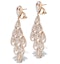 Diamond Halo Pyrus Chandelier Earrings 9.40ct in 18K Rose Gold P3490 - image 2
