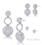 Athena Diamond Circle Multi Wear Earrings 1.3ct Set in 18K White Gold - image 3