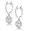 Diamond Swirl Drop Earrings 1.15ct Set in 18K White Gold - image 3
