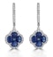 Sapphire 2.15ct And Diamond 18K White Gold Alegria Earrings - image 1