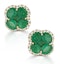 Emerald 2.41ct And Diamond 18K Yellow Gold Alegria Earrings - image 1