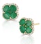 Emerald 2.41ct And Diamond 18K Yellow Gold Alegria Earrings - image 2