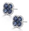 Sapphire 2.29ct And Diamond 18K White Gold Alegria Earrings - image 2