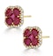 Ruby 2.39ct And Diamond 18K Yellow Gold Alegria Earrings - image 2