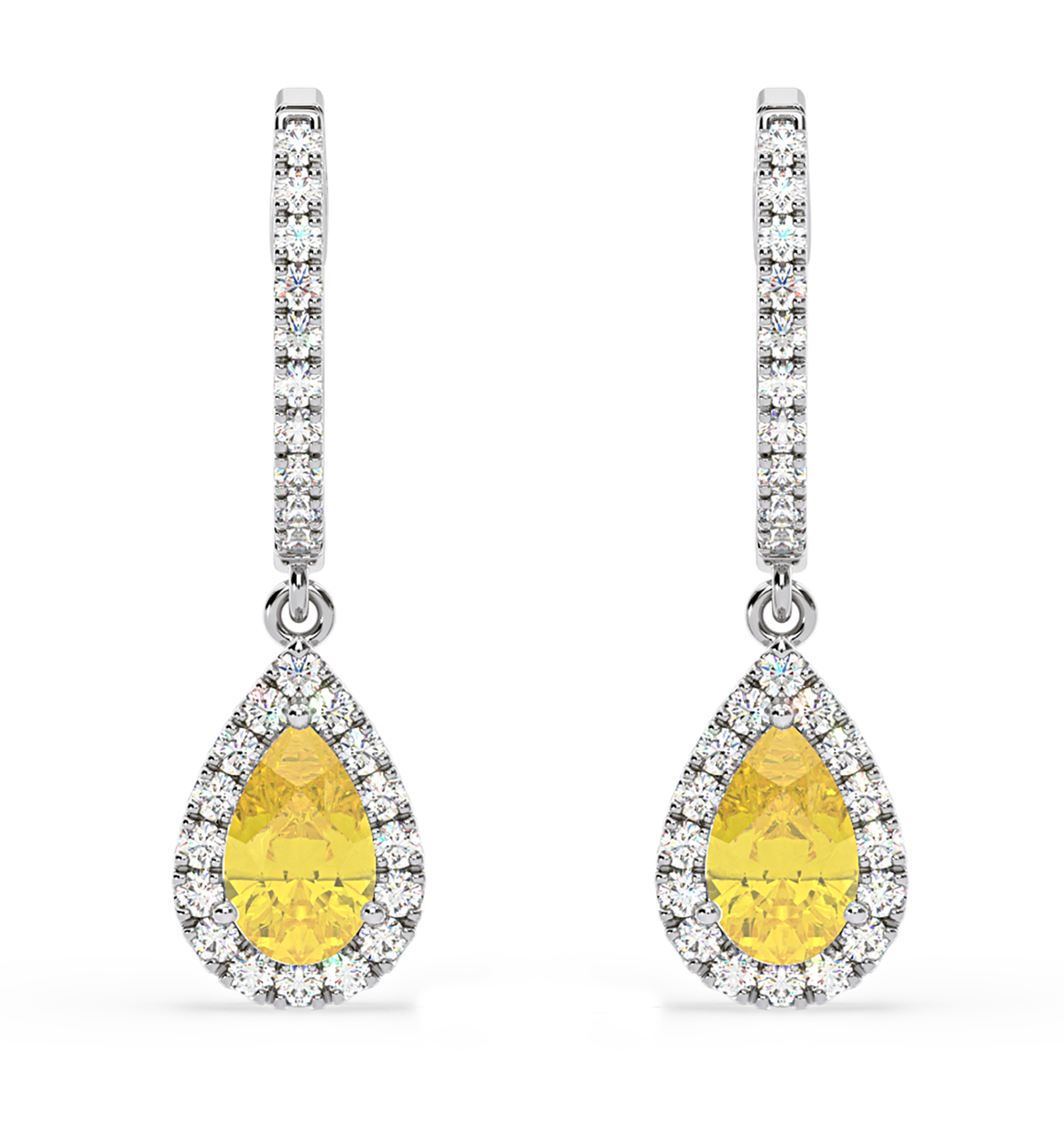 Diamond pear drop earrings shop