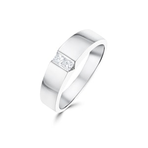 18K White Gold Diamond Ring 0.15ct SIZE L