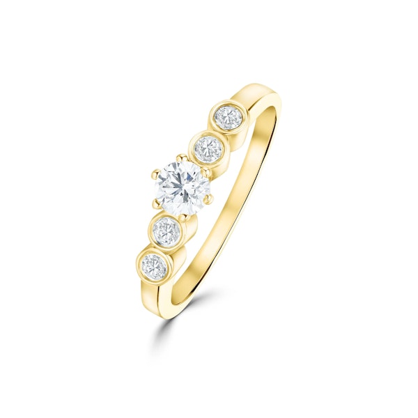 18K Gold Lab Diamond Ring Mount (0.40ct) SIZES AVAILABLE M N O - Image 1