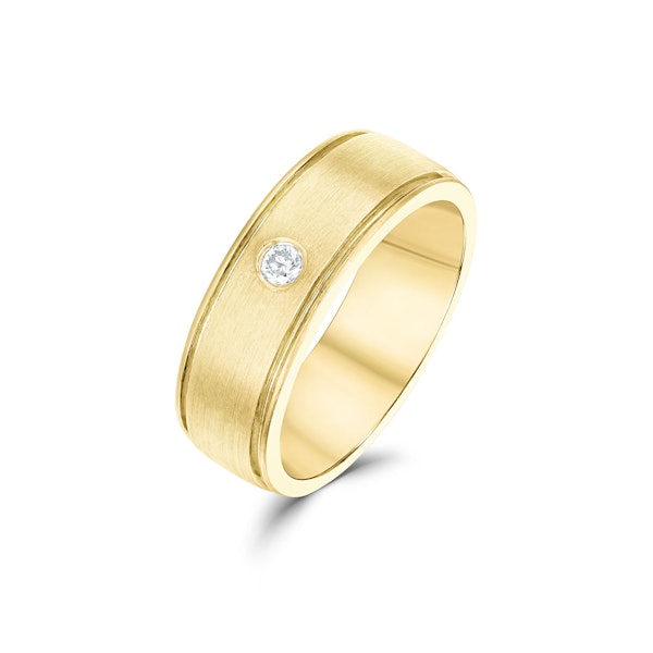 18K Gold Single Stone Diamond Ring (0.05ct) - SIZE L - Image 1