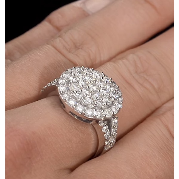 Diamond Galileo Ring 2.10CT Set in 18K White Gold - N4533Y - Image 4