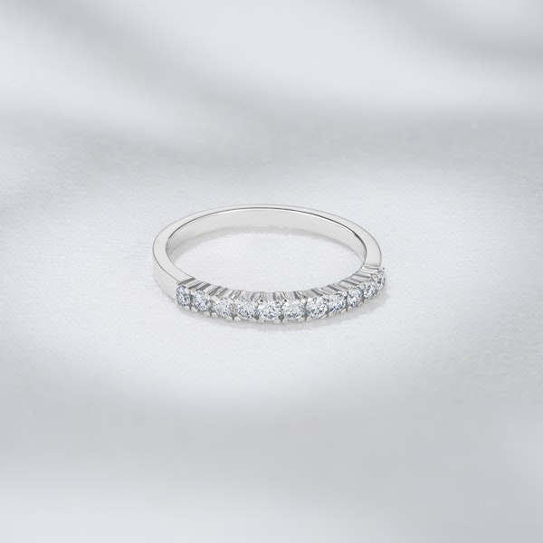 Half Eternity Ring 0.30CT Lab Diamond 9K White Gold - Image 4