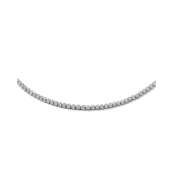 3.00ct Lab Diamond Cluster Tennis Necklace in 9K White Gold F/VS - Image 3