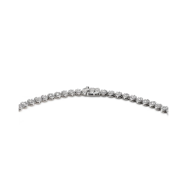 18KW Diamond Cluster Necklace 3.00ct H/Si - Image 5