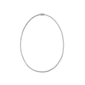 3.00ct Lab Diamond Cluster Tennis Necklace in 9K White Gold F/VS