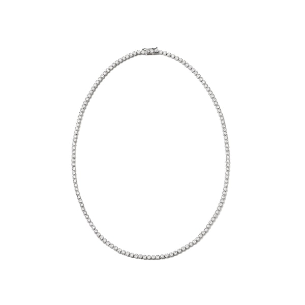 3.00ct Lab Diamond Cluster Tennis Necklace in 9K White Gold F/VS - Image 1